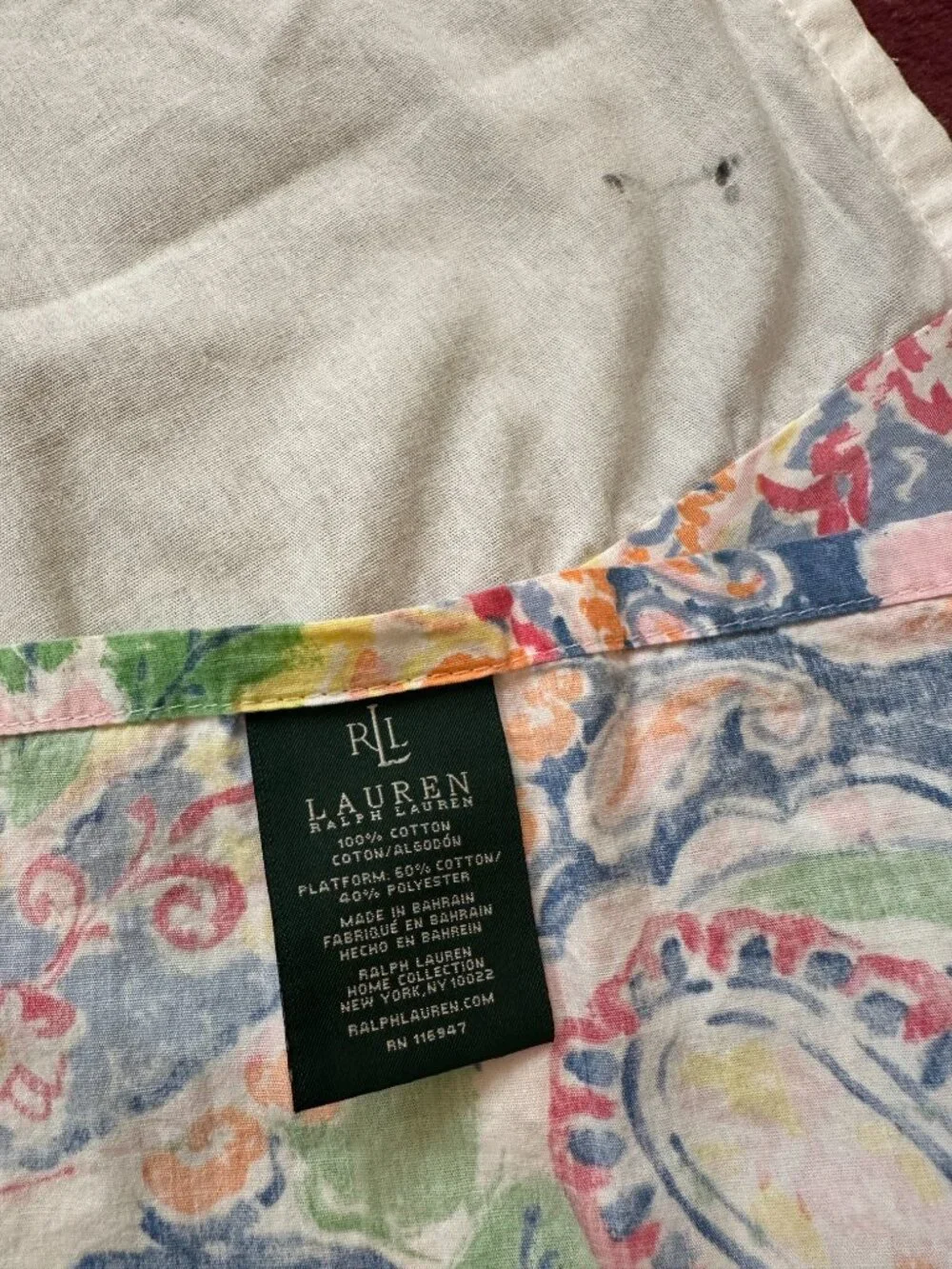 Vtg Y2k Ralph Lauren Springdale Full Duvet Cover Skirt Pillow Cases Set